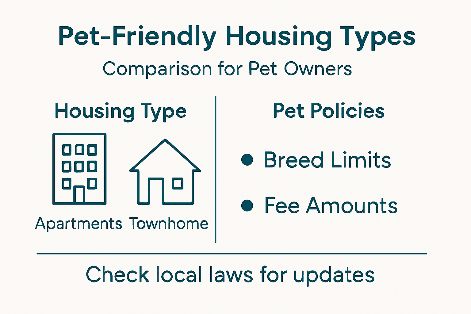 Affordable Housing for Pet Owners—What Matters Most 2 Infographic comparing pet-friendly housing options