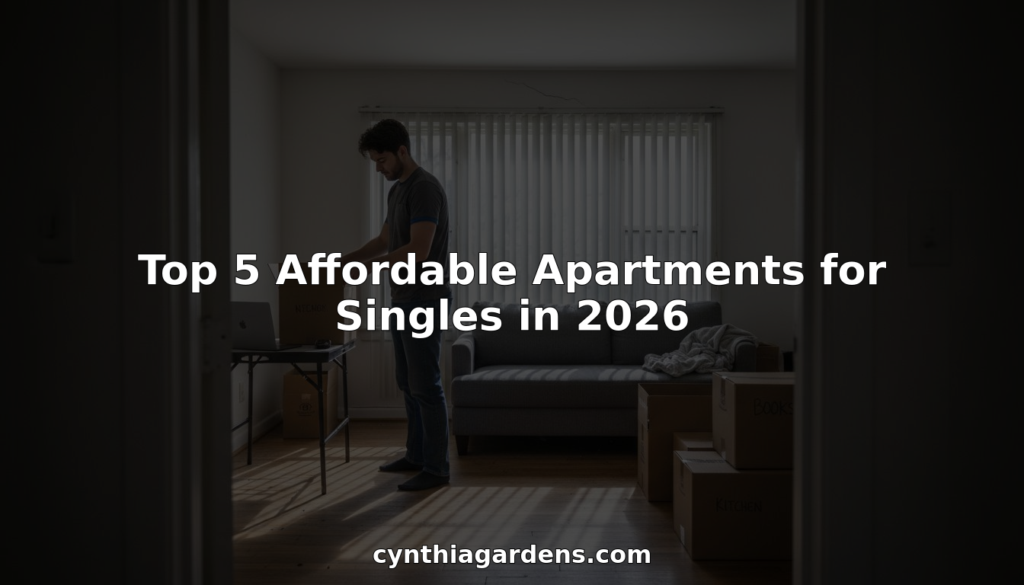 Young professional unpacking in compact affordable apartment