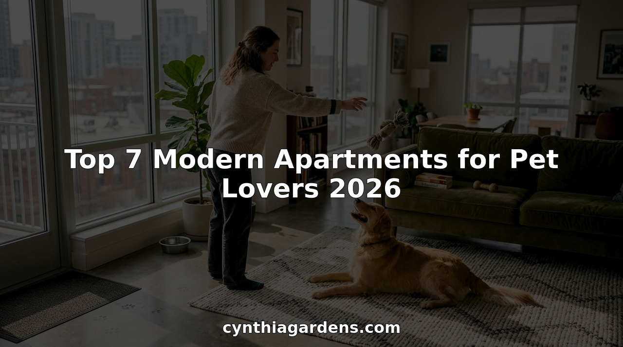 Pet-friendly apartment living room with owner and dog