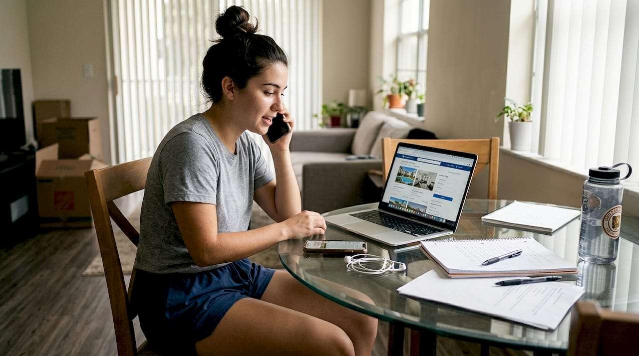 Student searches Boca apartment using voice assistant