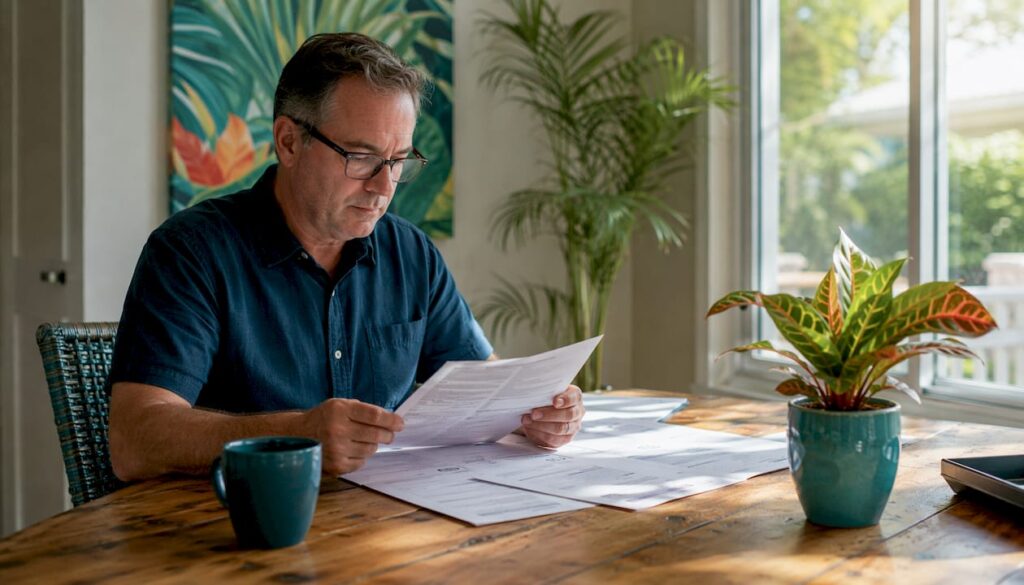 Landlord reviewing pet fee legal documents