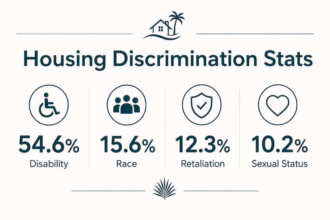 Infographic showing housing discrimination complaint statistics