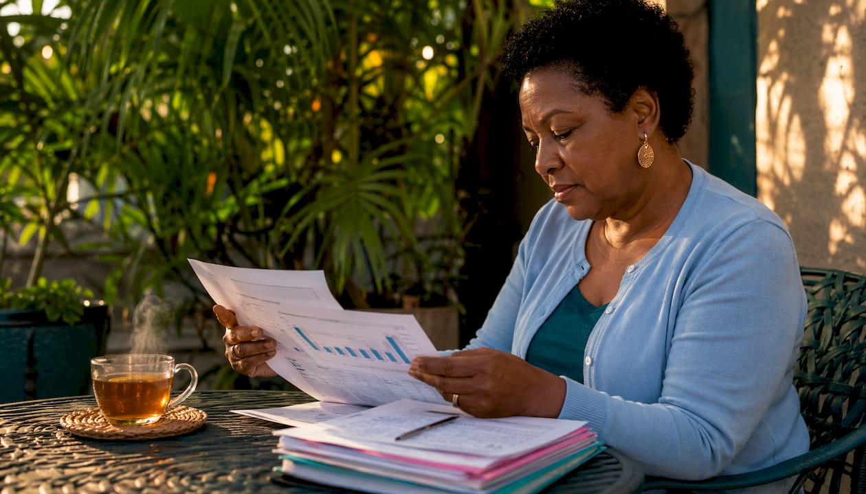 Landlord reviewing lease transparency reports