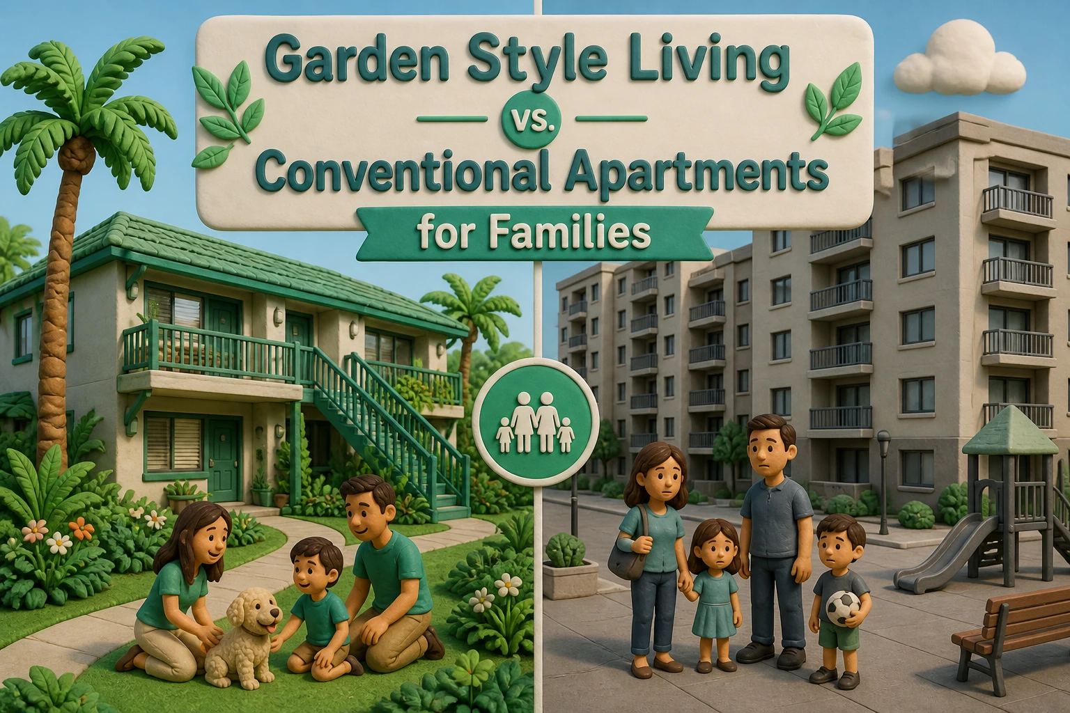 Garden Style Living vs. Conventional Apartments for Families