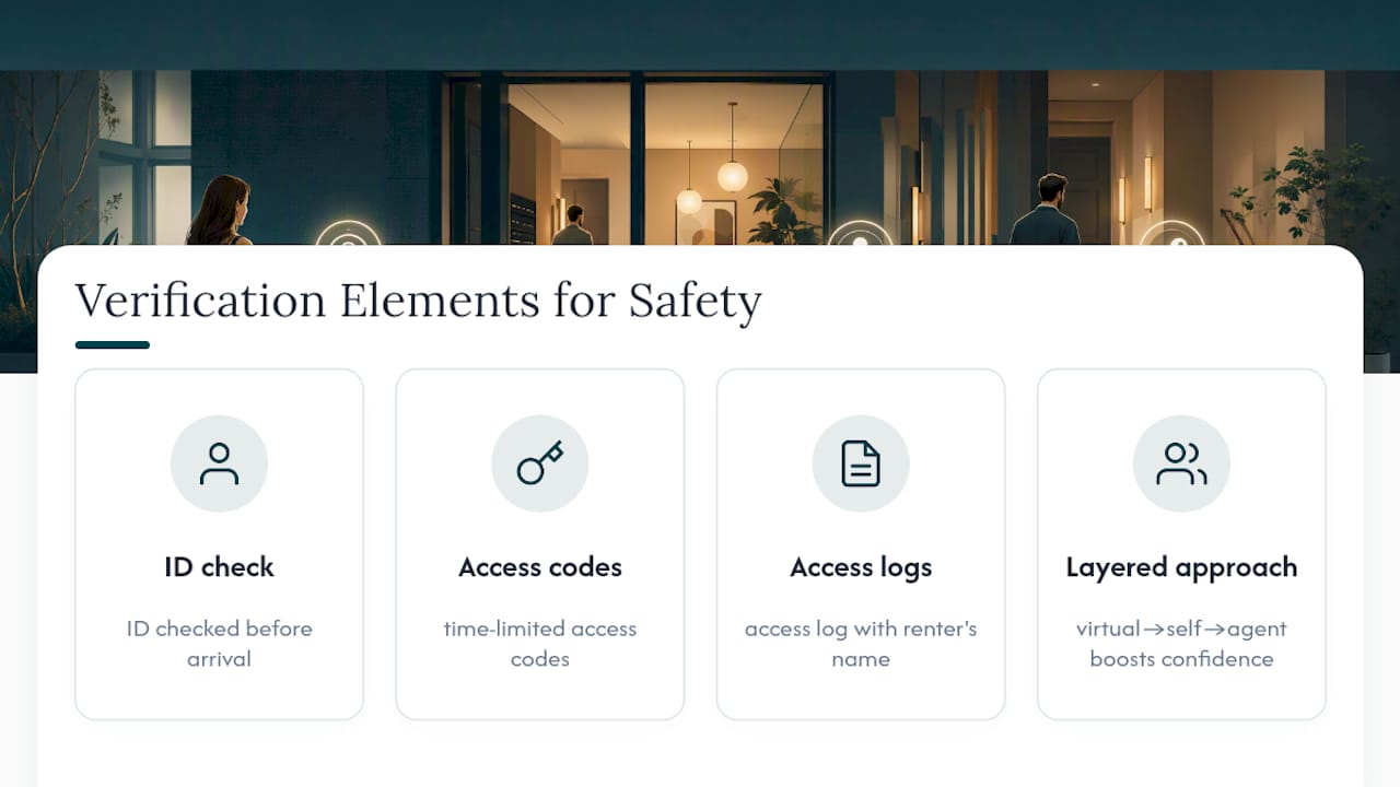 Diagram of self-guided tour safety features