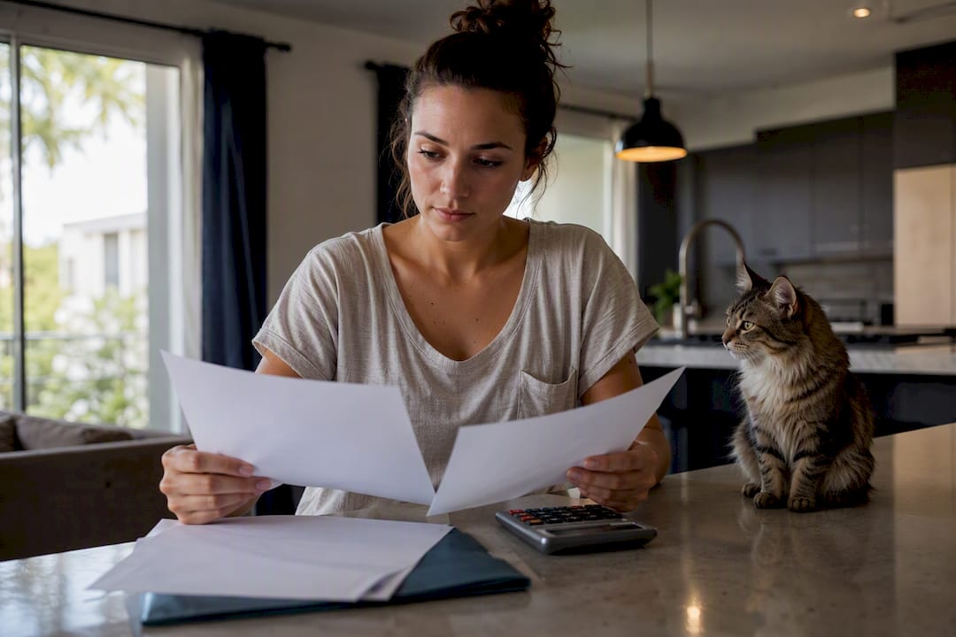 Renter comparing renters insurance documents