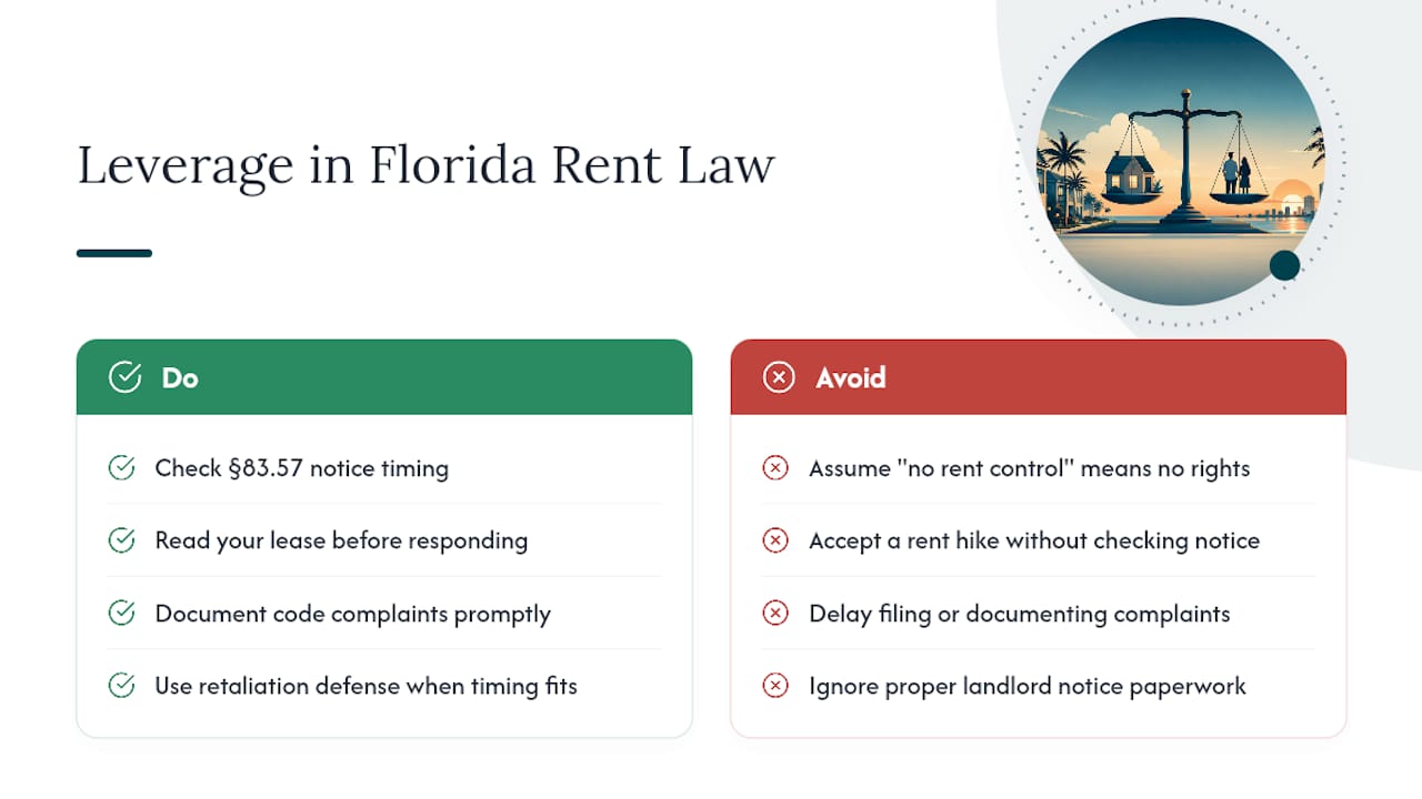 2026 Florida Rent Increase Update: No State Cap, 60/30/7 Notice Timelines 3 An Editorial Take on Florida's Rent Increase Rules — overview diagram