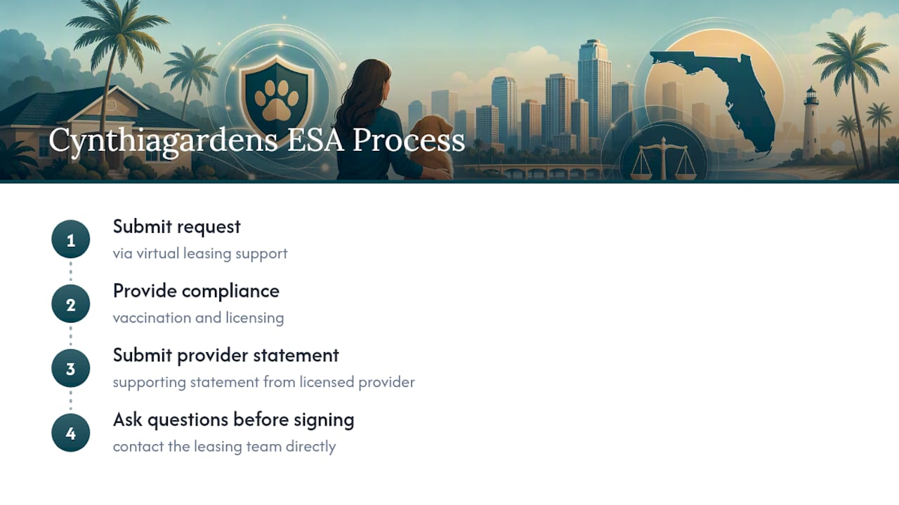 Florida ESA accommodation request process