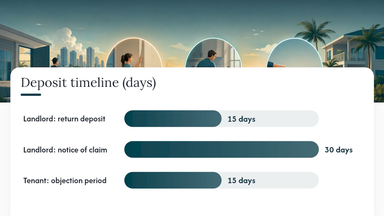 Florida Move Out Charges: 15/30/15 Rule to Protect Your Deposit 2 Florida security deposit notice timeline