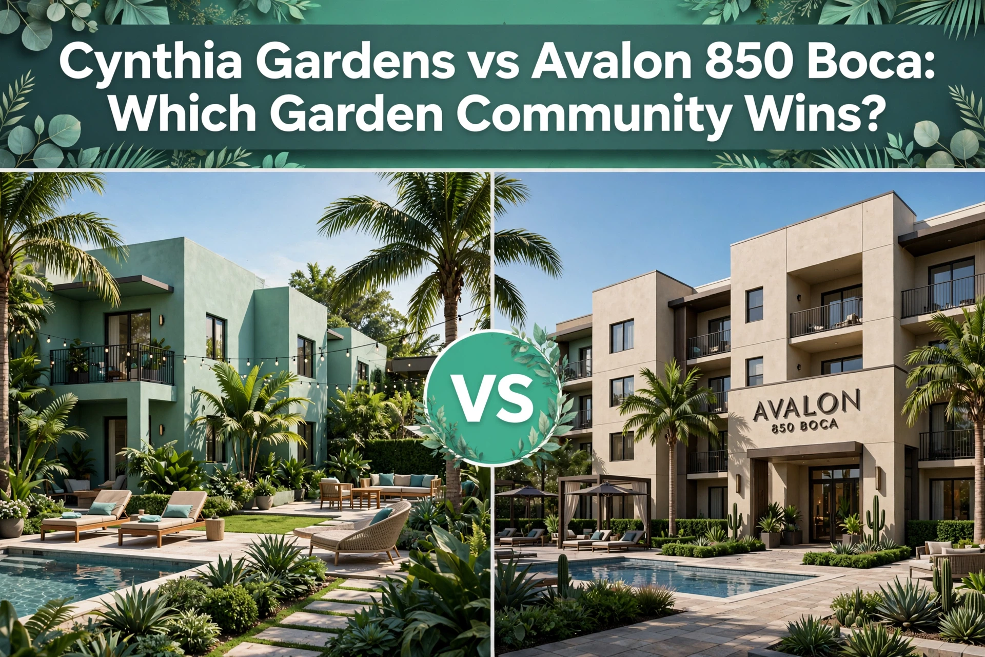 Cynthia Gardens vs Avalon 850 Boca: Which Garden Community Wins?