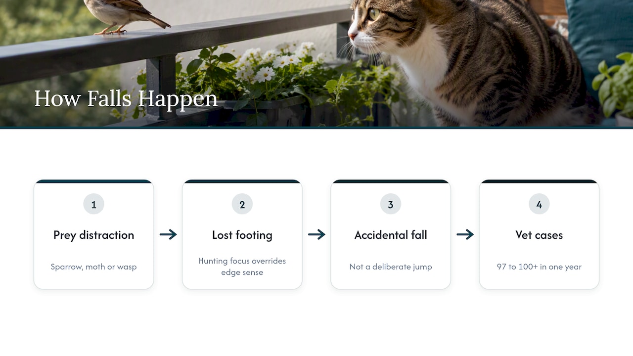 Why balconies are dangerous even for careful cats &mdash; overview diagram